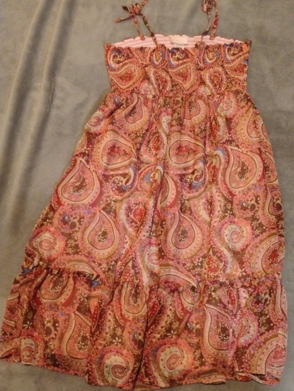 Jenny & Me Girls Paisley Print Maxi Sundress Boho - Size 14